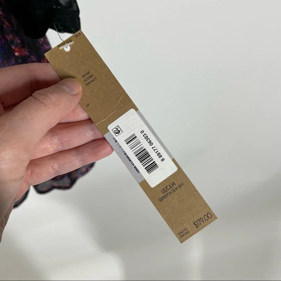 NEW RACHEL Rachel Roy Multicolor Sequin Sheer Long Sleeve Dress Size Medium - Picture 6 of 10